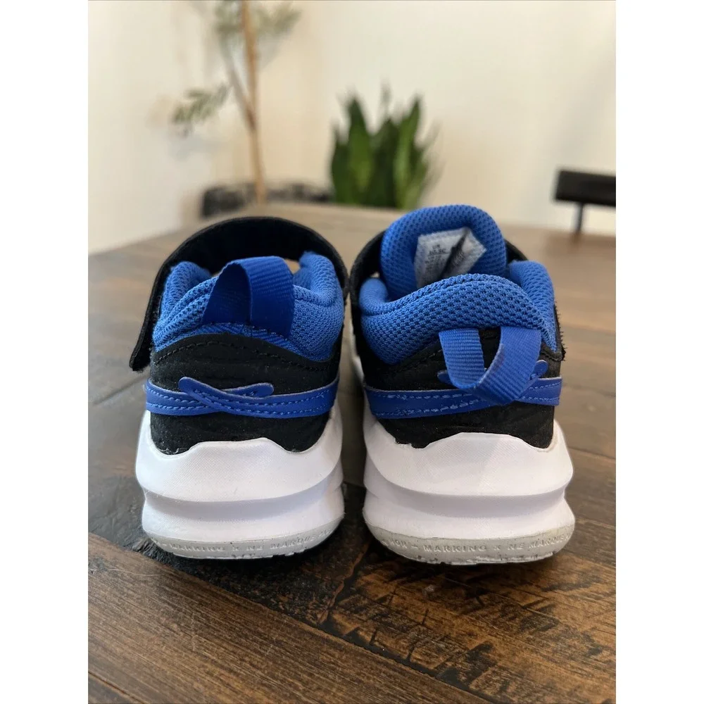 New Little Kid's Nike Team Hustle D 10 Black Royal Blue Sz 10.5C 10.5 C NIB